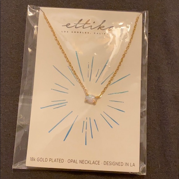 Ettika 18k Gold Plated Opal Necklace BNIB - Picture 1 of 2